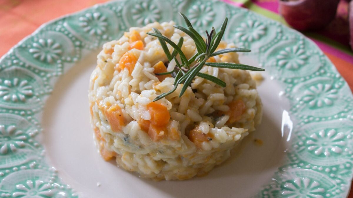 Pumpkin Gorgonzola Risotto is the perfect blend of flavors for a creamy and delicious risotto