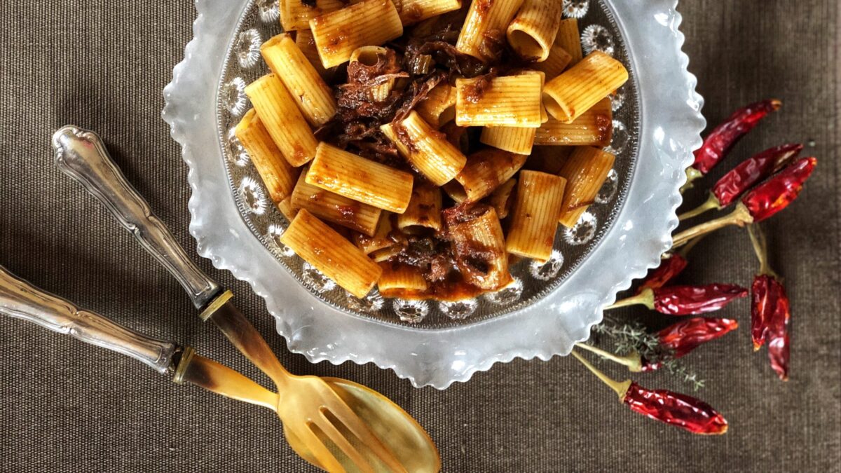 Pasta with wild boar sauce