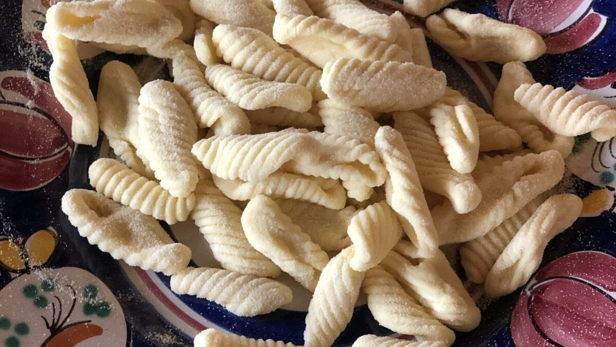 Homemade cavatelli