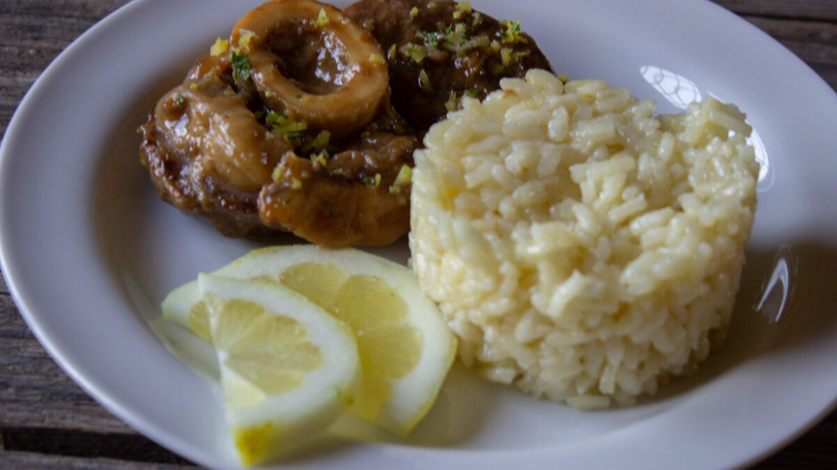 Ossobuco all milanese is a luscious dish from the Lombardy region that dates back to the middle ages