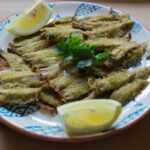 Baked Fresh Anchovies with parsley, capers and peperoncino