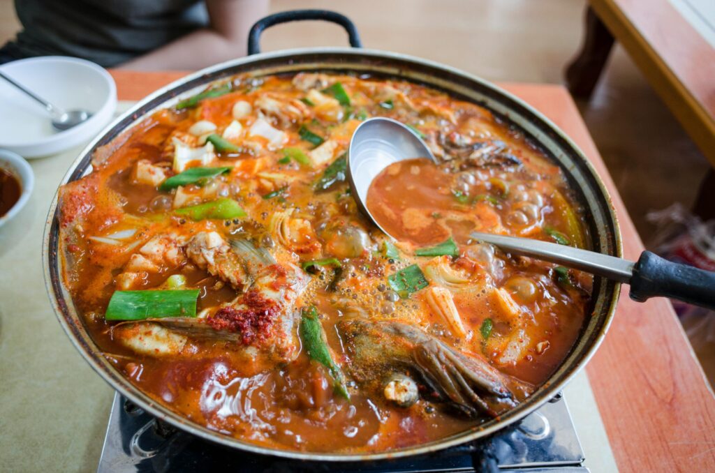 Soup from blue crabs Italy