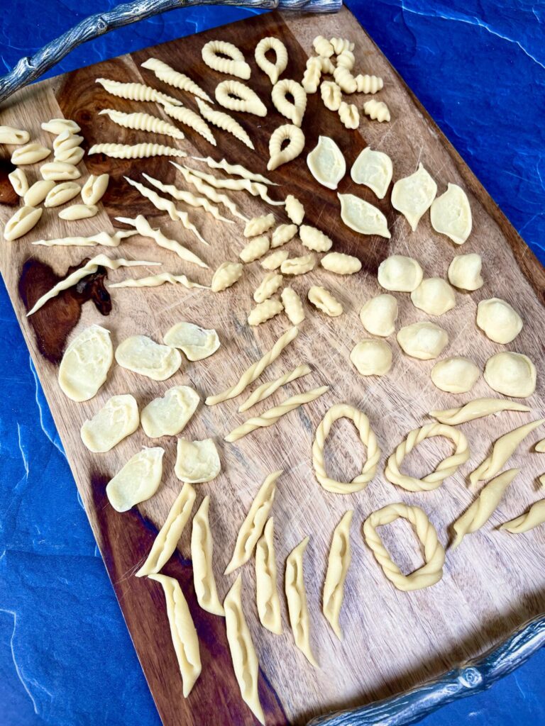 Different pasta shapes