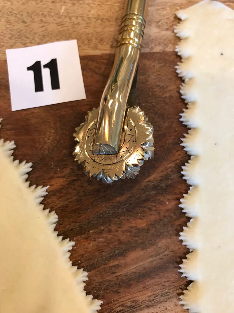 Pasta shapes and a Sardinian cutting tool