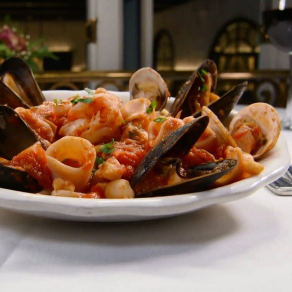 Eating at Gargiulo's at Easter