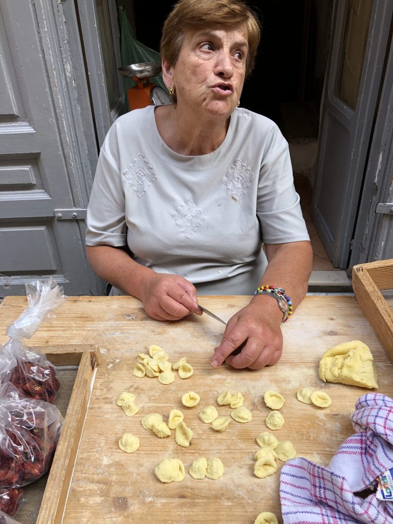 Making orecchiette in Bari Vecchia