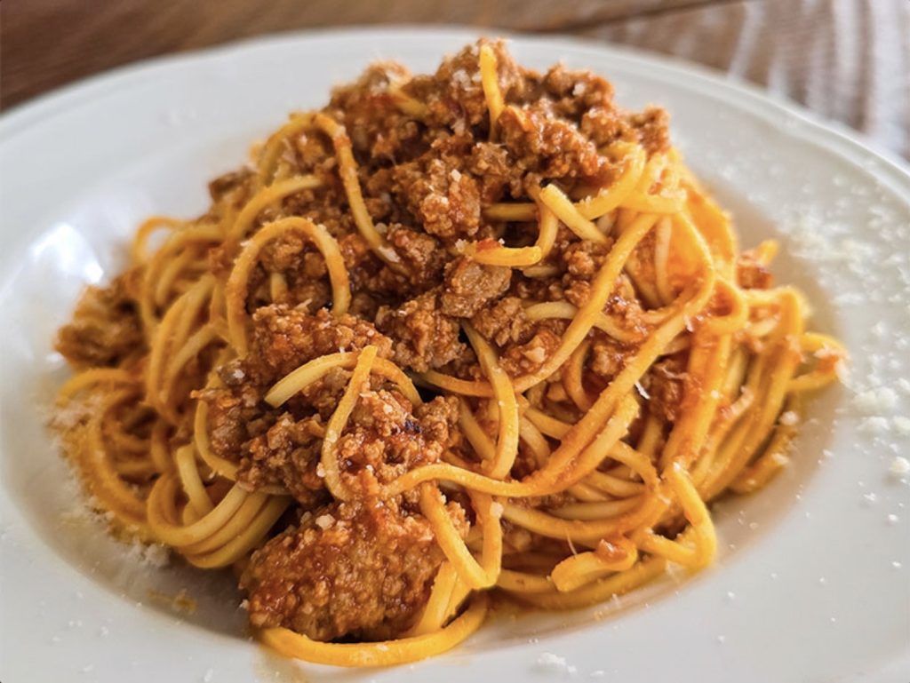 Chitarra ragu agnello at Osteria Corridore Aquila