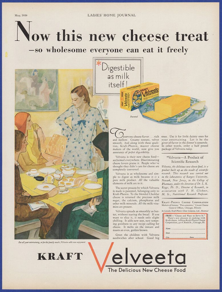 Velveeta cheese - macaroni and cheese history