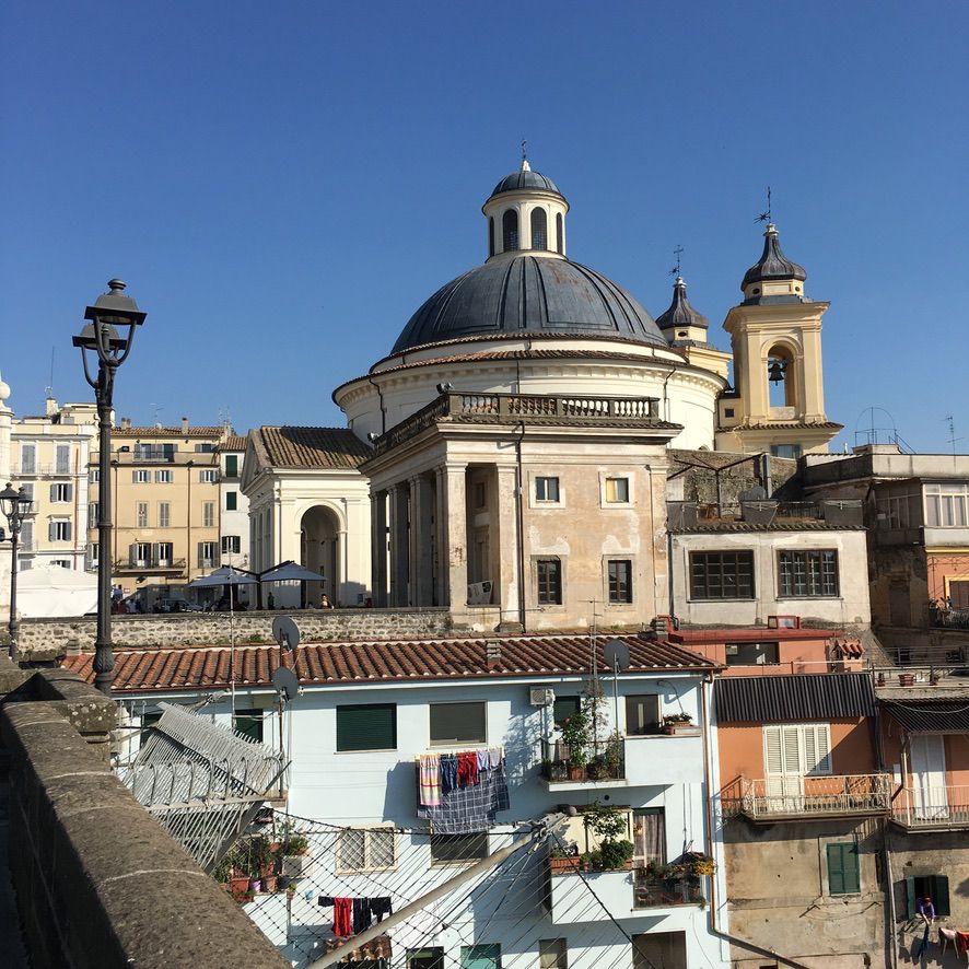 Ariccia Center, standing on the Ponte di Ariccia