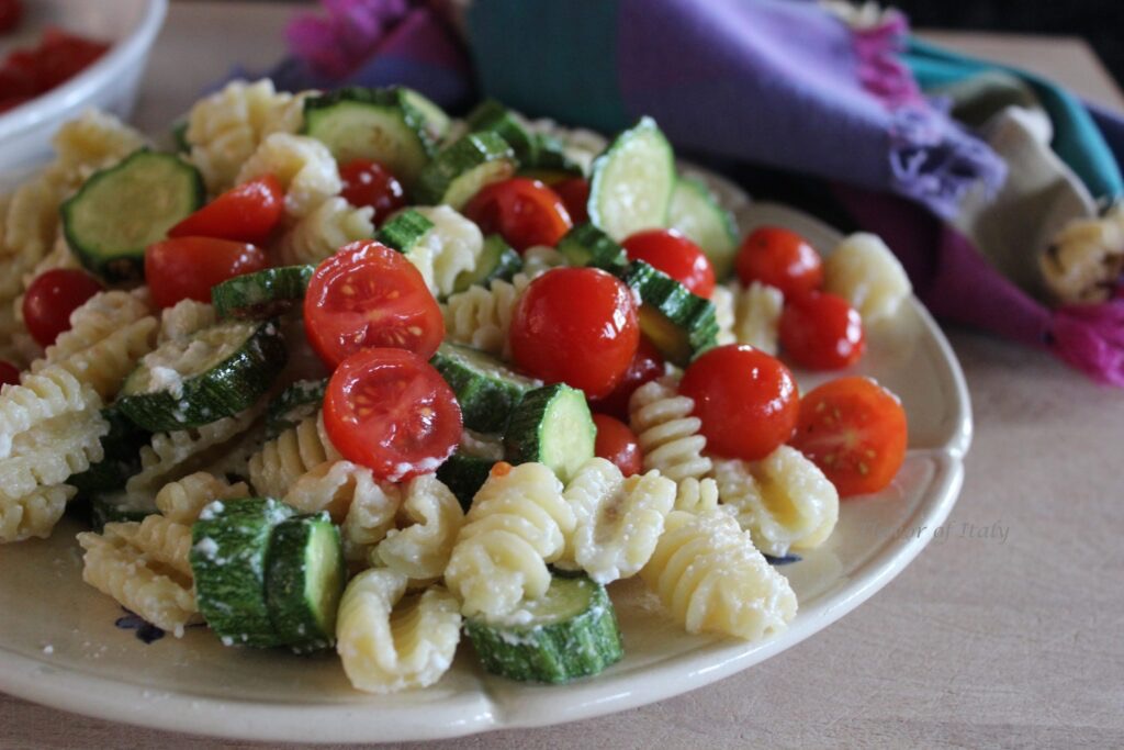 Cold pasta dish during the summer in Rome